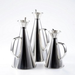 Stainless steel non-drip oil can - 50 cl