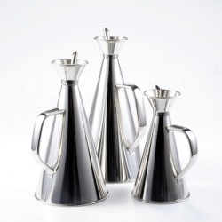 Stainless steel non-drip oil can - 25 cl