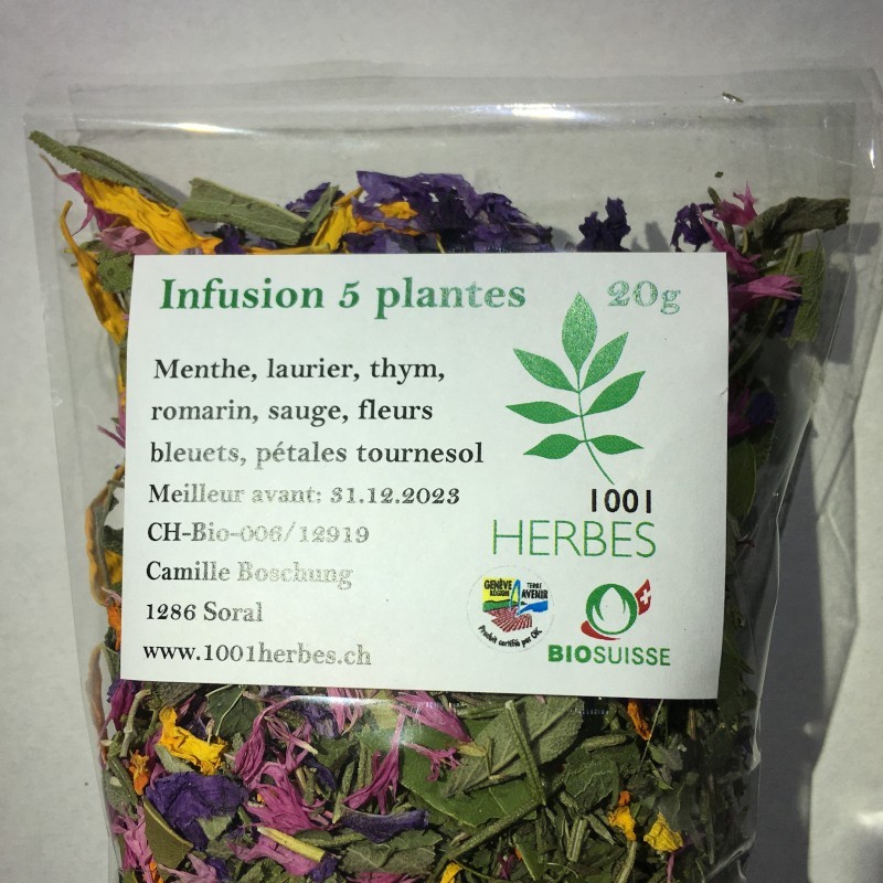 Infusion 5 plants Bio - 20 g