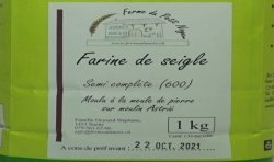Seigle - Farine bio (600) - 1 kg